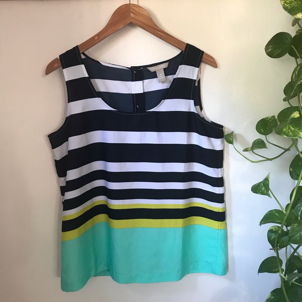Banana Republic striped blouse size medium